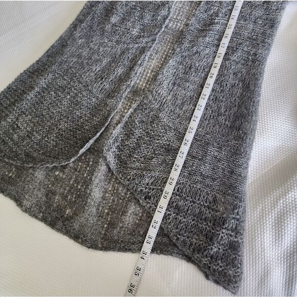 Eileen fisher alpaca and wool blend open front loose knit tunic style cardigan - Picture 7 of 9